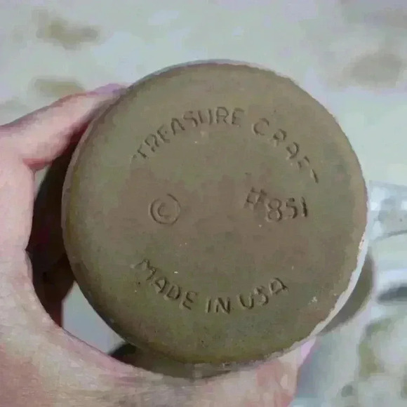 VINTAGE TREASURE CRAFT Glazed Earthenware Handmade 1980s Set of 4 Mugs Handles - Picture 4 of 11